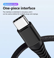 Câbles USB tressés en nylon de qualité supérieure câble type-c mâle à type-c mâle pour charger les téléphones et transférer des données