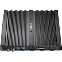 KINGDEL Mini PC industriel, Celeron 1007U/1037U, 8GB RAM/128GB SSD, 4x RS232 COM, 2x Gigabit NIC, Fanless