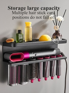 Support de sèche-<span class=keywords><strong>cheveux</strong></span> <span class=keywords><strong>Dyson</strong></span> en métal pour salon/ménage étagère de rangement pour salle de bain organisateur de maquillage - Product Image 2