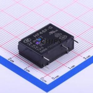 HF46F-G/24-HS1T Power Relay Through hole,7x20.5mm Relay 24V 1 Normally Open: 1A (SPST-Normally Open)::: 4 10A-250VAC/10A-30VDC - Product Image 1