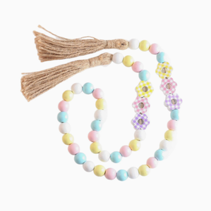 Guirnalda de Cuentas de Madera con Diseño Floral Colorido para Decoración de Primavera y Pascua, Suministros para Decoración Rústica de Fiestas en Casa de Campo, Venta al Por Mayor DAMAI - Product Image 5