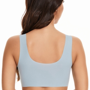 <span class=keywords><strong>Reggiseno</strong></span> da donna taglie forti a copertura totale, traspirante, in seta ghiaccio, <span class=keywords><strong>senza</strong></span> cuciture, <span class=keywords><strong>push</strong></span>-<span class=keywords><strong>up</strong></span>, <span class=keywords><strong>senza</strong></span> <span class=keywords><strong>ferretto</strong></span>, tipo canotta, per sport, yoga e palestra - Product Image 4