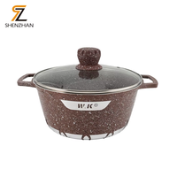 Batterie de cuisine à prix réduit Ensembles de casseroles d'occasion pour la cuisine en aluminium moulé sous pression antiadhésif pour la soupe et les marmites