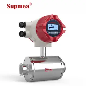 hot sale supplier digital water large diameter anticorrosive sewage concrete slurry ss316 electromagnetic flow meter