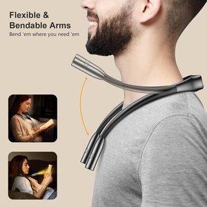 Luz de lectura para el cuello Gritin, LED recargable, regulable, 3 colores, portátil, lámpara de cabeza ajustable para libros, camping y uso en exteriores. - Product Image 4