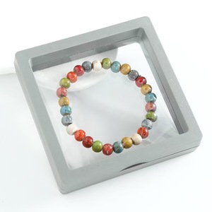 Pulsera de Cuentas de Cerámica de Estilo Neo-Chino, Colorida, de Estilo Nacional, con Cuentas de Estilo Literario Antiguo, Venta al por Mayor - Product Image 4