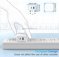 Chargeur rapide pour téléphone portable 20W USB A+USB C double port, prise EU US UK, QC3.0, chargeur USB rapide pour iPhone 17 Samsung Galaxy S24