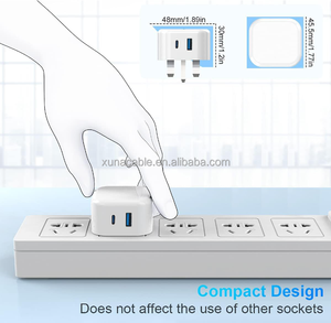 Cargador Rápido de 20W con Doble Puerto USB A+USB C para Teléfono Móvil, Enchufe EU US UK, QC3.0, Cargador Rápido USB para <span class=keywords><strong>iPhone</strong></span> 17, Samsung Galaxy S24 - Product Image 4