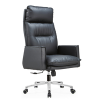 Chaise de bureau exécutive ergonomique à dossier haut personnalisable en cuir avec hauteur réglable et pivotante pour le bureau à domicile et le hall d'hôtel
