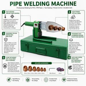 Machine à souder thermofusible à température contrôlée YIFENG RR-011 20-32 mm pour soudage de tuyaux PPR/plastique 220V/110V Outils de <span class=keywords><strong>plomberie</strong></span> industrielle - Product Image 2