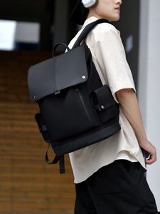Custom Large Capacity Polyester Zipper Laptop <b>Backpack</b> Business Men College Students Waterproof Trendy Geometric Physiological - Product Image 3
