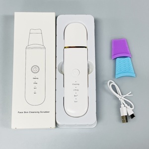 Custom Logo Ultrasonic Handheld Facial <b>Exfoliator</b> 4 Modes White Plastic Face Lifting Cleaner With Ion Technology - Product Image 6