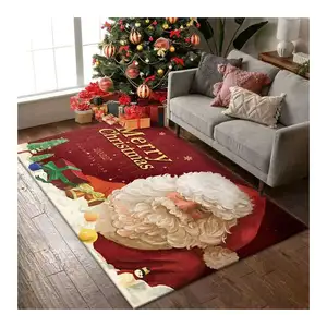 3d printed Christmas rugs living room large modern household items wholesale carpets and rugs gift Santa Claus center carpet