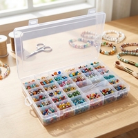 Boîte en plastique PP transparente avec 8, 10, 15, 24 ou 36 compartiments, avec loquet et trou de suspension, pour bonbons, aliments ou cadeaux