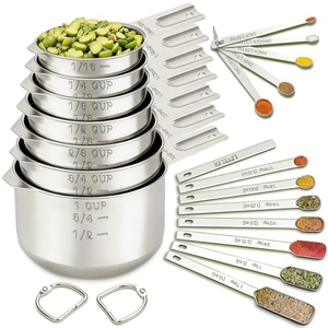 Juego de 13 Piezas de Tazas y Cucharas Medidoras Magnéticas de Acero Inoxidable, Herramientas de Medición Precisas y Duraderas para la Cocina - Product Image 1