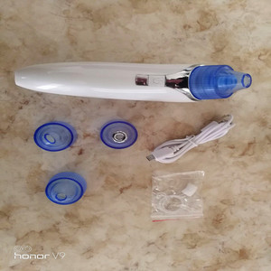 Removedor eléctrico de puntos negros, limpiador de poros, dispositivo limpiador facial con 3 cabezales, recargable por USB para la cara - Product Image 2