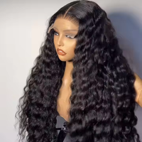 Perruques de cheveux humains HD 300% Deep Wave Birmanes 38 40 pouces, Lace Frontal HD 13x6, Pré-épilées, Bouclées Birmanes, Perruque Lace Front 13x4 Brésilienne