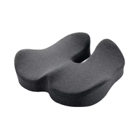 Coussin de siège en mousse à mémoire de forme en forme de U, 100% polyester tricoté, antidérapant, orthopédique, soulagement des douleurs de la prostate, du coccyx, de la sciatique et du dos