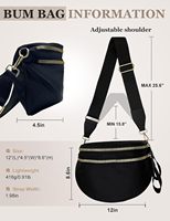 Sac bandoulière personnalisé en nylon antivol avec large sangle réglable pour loisirs et mode