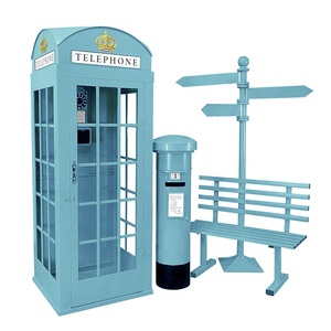 Cabina Telefonica Londinese di Alta Qualità per Matrimoni, Cabina Telefonica in Metallo Stile Britannico per Libro degli Ospiti, Supporto per Telefono per Scenografie Matrimoniali all'Aperto - Product Image 3