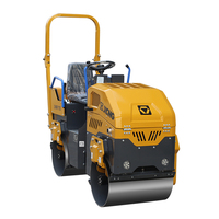XCMG Mini rouleau de route 1 tonne compacteur vibratoire Double tambour machine de route avec prix
