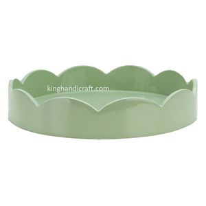 Bandeja de Servicio Artesanal de Laca Ecológica de Grado Comercial para Decoración del Hogar, Comedor, Té y Café |   Madera con Acabado Brillante y Duradero - Product Image 2