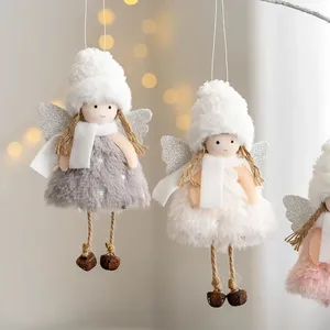 Ciondolo in peluche con angelo di natale 2025 anno nuovo albero ornamenti pendenti Navidad natale Noel Christmas Ball & <span class=keywords><strong>decorazioni</strong></span> per albero - Product Image 2