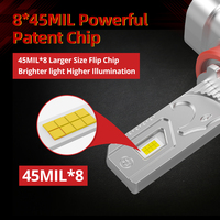 Installation non destructive 70w V03 phare LED de voiture 9005 9006 source de lumière LED lentille directe avec Laser H8 9012 H10 H7 Led