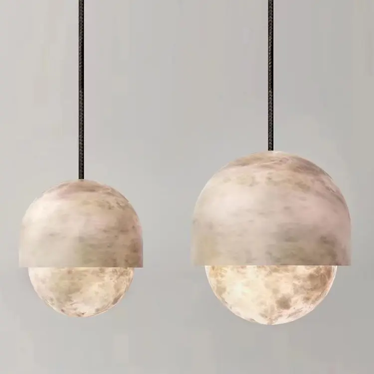 Postmodern chandelier Nordic restaurant bedroom bedside droplight alabaster lamp