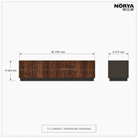 Meuble TV bas minimaliste NORYA, console multimédia en bois massif, meuble de rangement moderne pour salon, meuble en bois