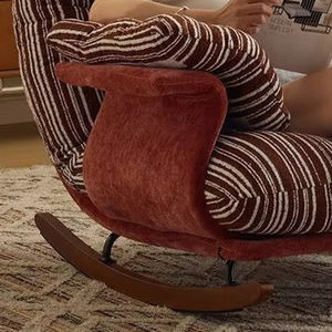 Fauteuil à bascule rétro pour balcon, salon, détente, structure métallique, fauteuil-canapé, écologique, créatif et <span class=keywords><strong>tendance</strong></span> - Product Image 6