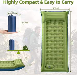 <span class=keywords><strong>Matelas</strong></span> <span class=keywords><strong>de</strong></span> <span class=keywords><strong>couchage</strong></span> gonflable Source Factory avec pompe à pied intégrée, coussin anti-humidité en TPU avec oreiller <span class=keywords><strong>intégré</strong></span> pour camping en plein air et tente - Product Image 6