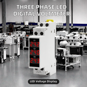 Détecteur à affichage numérique LED à indicateur unique, voltmètre miniature modulaire triphasé AC80-500V avec une précision de 1,0 - Product Image 2