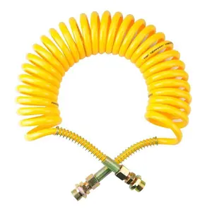 Compresor de tubería en espiral de resorte, manguera neumática de aire Pu de retroceso, 4mm, 6mm, 8mm, 10mm, 12mm, 14mm, 16mm para juego de pistola de soplado de 5m