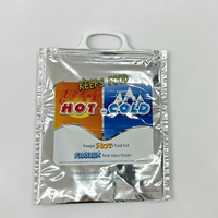 Sac isotherme à fermeture éclair en aluminium avec options personnalisées pour la livraison de nourriture, l'emballage de pizzas et de lait