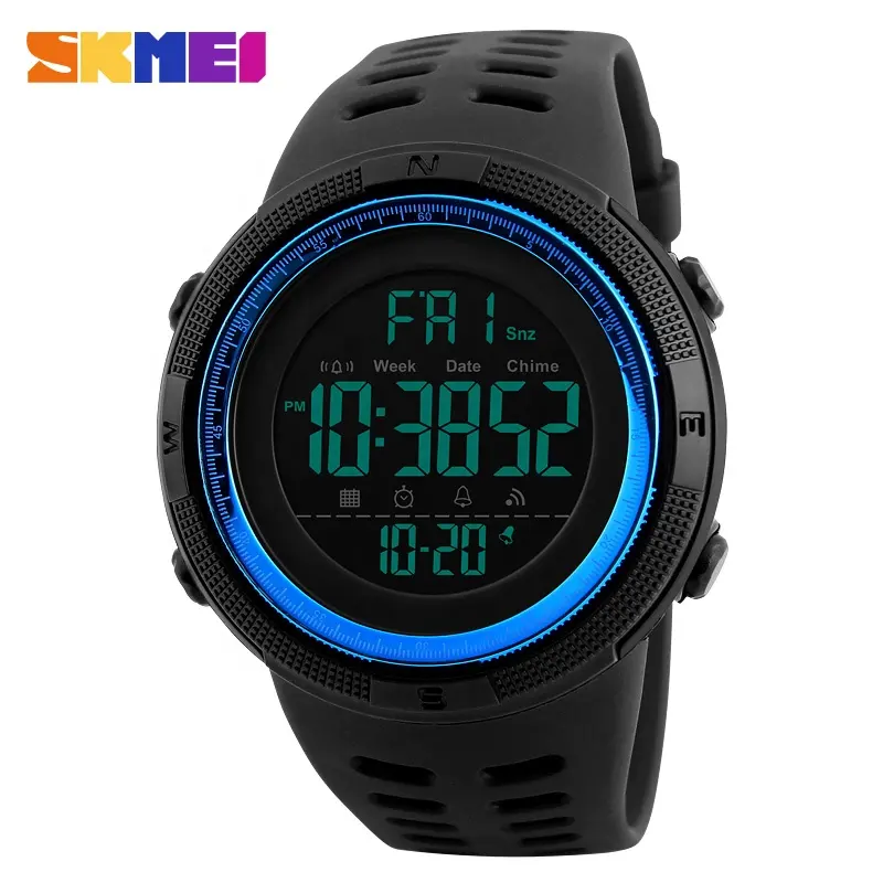 Wholesale 1251 Skmei Original Oem Sport Watch Waterproof Led Display Electronic Watches Cheap Best Quality Digital Watch