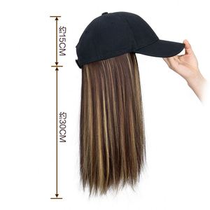 IStapromo Regalos al por Mayor, Gorra de Béisbol con Peluca de Alta Calidad, Personalizada, Cabello Sintético Corto, Liso y Rizado, Gorras de Peluca Negras - Product Image 6
