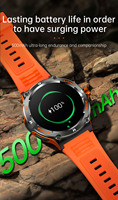 2024 montre intelligente pour hommes boussole sport 3ATM étanche Smartwatch surveillance de la santé Bluetooth appel 500 Mah montre intelligente
