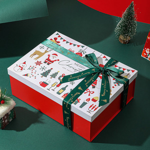 Boîte cadeau de Noël, boîte <span class=keywords><strong>vide</strong></span> haut de gamme pour la veille de Noël, boîte à foulards pliable avec couvercle et base, grand emballage créatif, vente en gros - Product Image 3