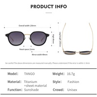 Lunettes de soleil Tango Sun 2023 de haute qualité, fabriquées à la main en acétate de titane, lunettes de soleil de luxe UV400