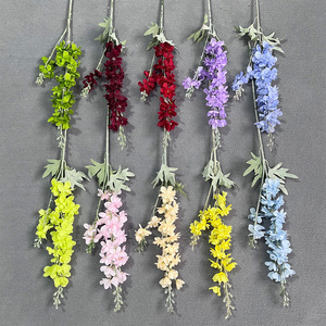 Bouquet de fleurs artificielles en soie, couleurs mélangées, tissu plastique, décoration de mariage, décoration de la maison, arrangement floral - Product Image 2
