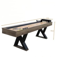 Tableau de palets d'intérieur multifonction 2 en 1 de haute qualité et table de jeu de palets à lumière LED de 9 pi Table de divertissement à billes