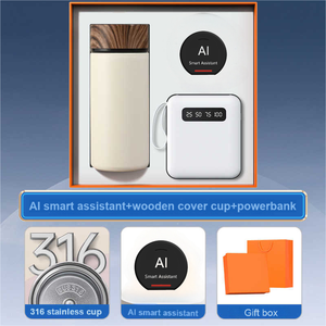 Coffret Cadeau d'Entreprise de Luxe Personnalisable avec Haut-parleur IA, Batterie Externe et Tasse Isotherme – Logo Personnalisé – Idéal pour Cadeaux d'Affaires - Product Image 4