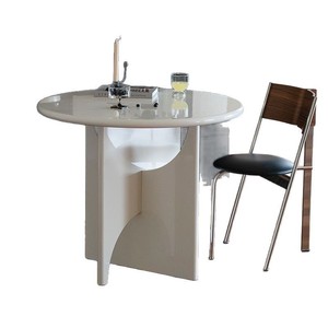 Modern <b>Round</b> <b>Dining</b> <b>Table</b> <b>White</b> Stable Design For Home Use - Product Image 3