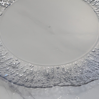 Assiette de Présentation en Plastique Luxe Léger Rétro 13 Pouces Électroplaquée Décorative pour Dîner, Hôtel, Banquet, Mariage, Dorée