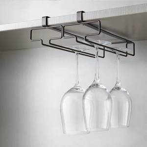 Iron Hanging Wine Glass Holder Rack Panel Design Home Furniture Modern Style Minimalist Inverted Drip Water 10 Bottles - Product Image 4