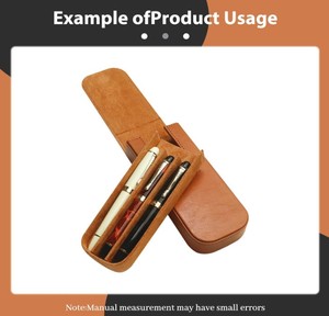 Étui à crayons en cuir vintage de qualité supérieure, fait main, en cuir Crazy Horse, avec fermeture éclair, pochette à stylos durable, organiseur de papeterie rétro - Product Image 5