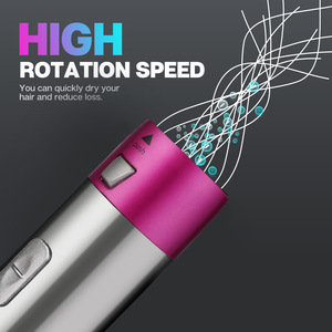 Styler capillaire 5 en 1 avec moteur AC à ions négatifs, rose rouge, noir, blanc, or, rose, violet, bleu royal, sèche-cheveux multifonction - Product Image 4