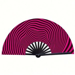 High Quality Bamboo Wood Folding <b>Hand</b> <b>Fan</b> for Weddings Holidays Custom Logo Handheld Traditional Painted DIY for Home Decoration - Product Image 2