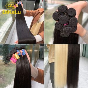 처리되지 않은 613 인모 직조 번들, 뼈 스트레이트 100% 헤어 익스텐션, 613 스트레이트 금발 헤어 번들 - Product Image 3